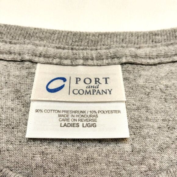 LARGE Heather Gray T Shirt Ladies - Traveling Dogs NEW - Picture 4 of 10